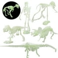 thumbnail image 6 of Gqtwoy 6Pcs Noctilucent Dinosaur Human Skeleton Model, Glow-in-the-Dark Skull Toy for Halloween Party, Spooky Bones Decor for Home & Office, Ideal for Haunted House & Holiday Decorations, 6 of 9