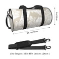 thumbnail image 4 of YFYANG Large Capacity Canvas Gym Bag for Men and Women, Light Brown Flower Texture Round Portable Travel Bags for Sports Fitness, 4 of 8