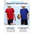 thumbnail image 3 of Essenclo Boys Clothing Sets Tagless Loose Athletic Performance Crew Neck T-Shirt and Short Outfits Size 3-16 (4 Piece Set), 3 of 7