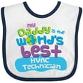 thumbnail image 3 of Inktastic Hvac Technician Daddy Boys or Girls Baby Bib, 3 of 4