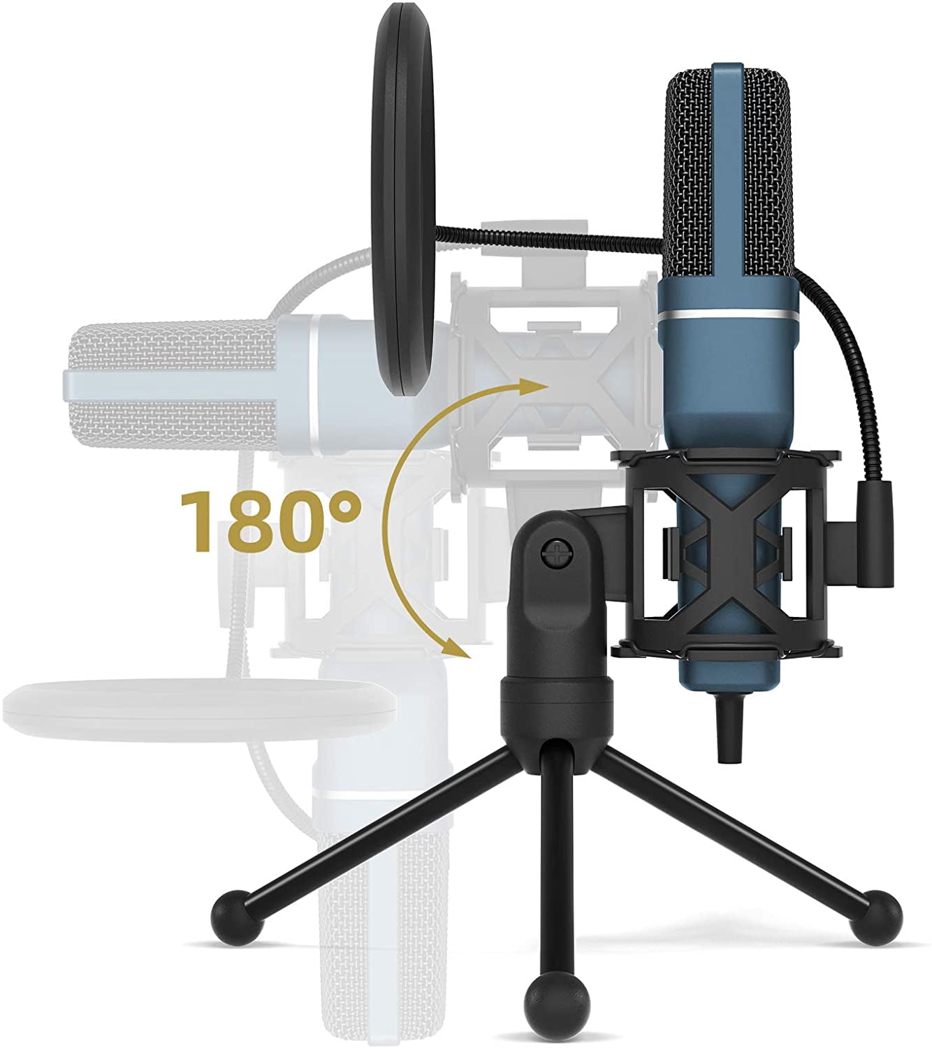 USB Microphone TC-777 with T20  Arm Stand for Streaming and Podcasting