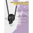 thumbnail image 3 of Skull Bullet Necklace/skull Feather Necklace/skull Necklace, Stainless Steel Gothic Punk Statement Jewelry For Men/women, Come Gift Box, 3 of 4