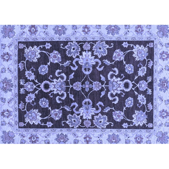 Ahgly Company Indoor Rectangle Oriental Blue Traditional Area Rugs, 8' x 10'