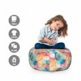 thumbnail image 2 of Colorful Storage Toy Bag Chair, Bohemian Graphic Colored Print with Circles Intersecting in Regular Order, Stuffed Animal Organizer Washable Bag, Small Size, Multicolor, by Ambesonne, 2 of 3