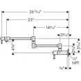 thumbnail image 4 of Hansgrohe 4218000 Talis C Pot Filler Wall Mounted in Chrome, 4 of 4
