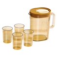 thumbnail image 4 of DOLITY Large Water Pitcher Cold Water Dispenser with 4 Cups Heat Resistant Lemon Kettle Light Brown, 4 of 9