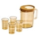 thumbnail image 4 of Jarra grande de agua fría con dispensador de 4 tazas y tetera resistente al calor con sabor a limón Marrón claro, 4 of 9