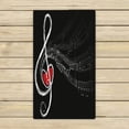 thumbnail image 1 of ABPHQTO Treble Love And Music Notes Toallas, Beach Bath Pool Sprot Travel Hand Spa Toalla 40x70 cm, 1 of 1