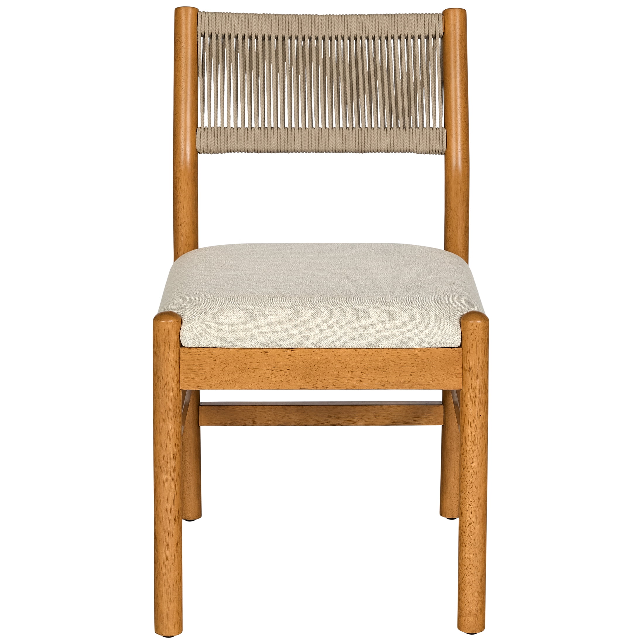 Better Homes & Gardens Lillian Fluted Dining Chairs Set of 2, Light Honey and Cream Upholstery