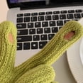 thumbnail image 4 of Women's Gloves Mittens Jelly Winter Bare Fingers Knitted Gloves Women'S Solid Color Screen Protector Warm Windproof Cycling Finger, Women's Accessories Gloves Mittens, 4 of 5