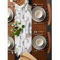 thumbnail image 5 of Black White Table Runner Abstract Graffiti Paint Country Retro Tribal Tablerunners 13 x 120 Inch, Table Decorations Tabletop Scarf for Summer Gathering Holiday Farmhouse Kitchen Dining Decor, 5 of 6