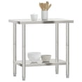 thumbnail image 2 of vidaXL Kitchen Work Table 82.5x55x85 cm Stainless Steel, 2 of 5