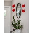 thumbnail image 2 of Rose Bud Flower Hand Blown Art Glass Wall Décor, Red, 4.75" Diameter, 2 of 8