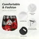 thumbnail image 4 of Balery Red Wine Rose Pantalones cortos deportivos para mujer con forro y dos bolsillos, elásticos, para entrenamiento, gimnasio, yoga-Medium, 4 of 7
