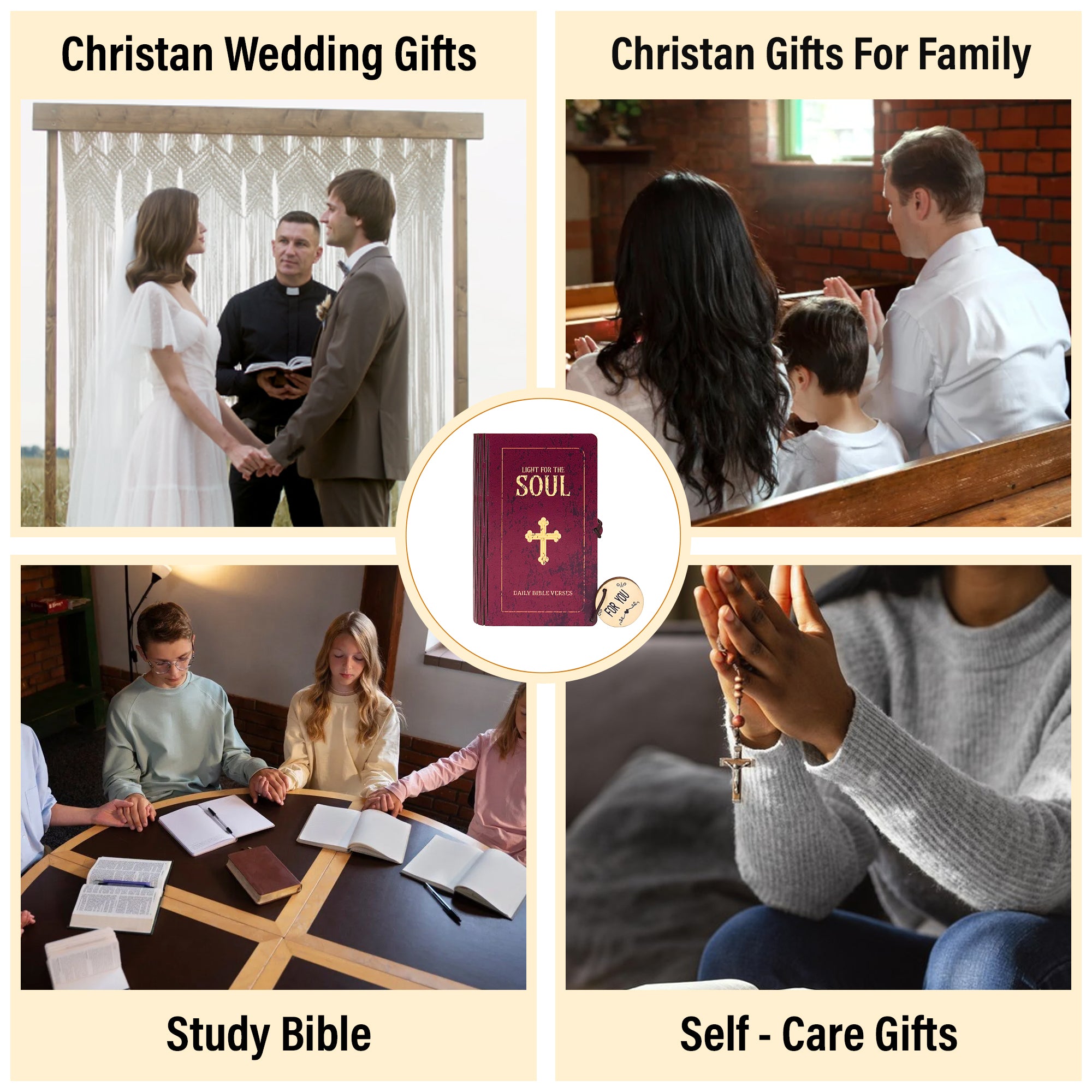 Handmade Bible Verse Cards Box (150 pcs), Read Me When Bible Verses With Wooden Box for Emotions and Feelings, Graduation Gift for Women Men
