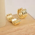 thumbnail image 6 of Lancharmed Gold Plated Earrings for Womens,Triple Circle Earring Womens Gifts, 6 of 7