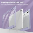 thumbnail image 3 of Fintie Hybrid Slim Case for Samsung Galaxy Tab S8 Plus 2022/S7 FE 2021/S7 Plus 2020 12.4 inch with S Pen Holder, Shockproof Cover with Clear Transparent Back Shell, Auto Wake/Sleep (Purple), 3 of 9