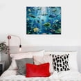 thumbnail image 5 of Orinice Fish Sunlight Ocean Fine Art Aesthetic Poster and Print Wall Painting for Classroom Kitchen Office Farmhouse Bathroom Room Decor Pictures Wall Art for Bedroom Fashion Kitchen Wall Pictures, 5 of 6