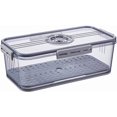 thumbnail image 1 of shiyou-Fridge Produce Saver Food Storage Bin with removable Drain Tray, Stackable Refrigerator Organizer Fresh Keeper Container with timer lid For Kitchen Produce Fruit Vegetables storage (A-M), 1 of 4