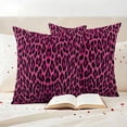 thumbnail image 3 of Pink Leopard Print Outdoor Waterproof Pillow Covers, Retro Chic Abstract Animals Texture Decorative Square Throw Pillowcase Sofa Cushion Sham for Patio/Couch/Chair, 16"x16" 2 Pack, 3 of 8
