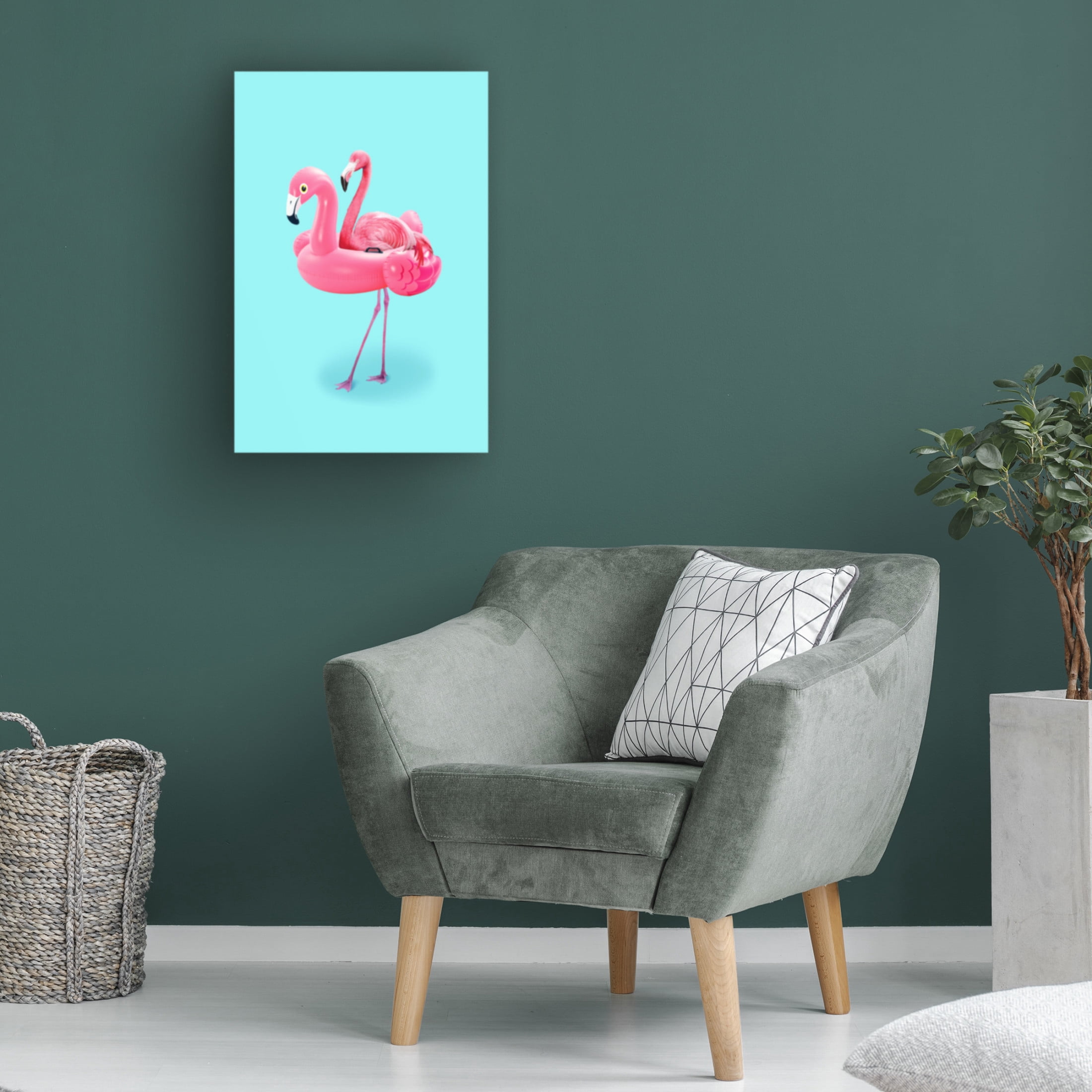 Trademark Fine Art Artem Pozdniakov  Flamingo on Resort Canvas Wall Art