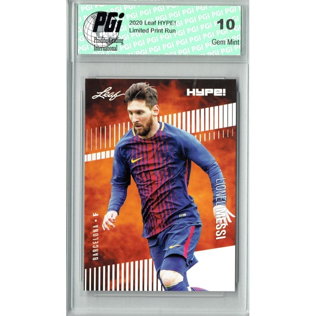 Tarjeta coleccionable Leaf HYPE #46 Lionel Messi 2020 PGI 10