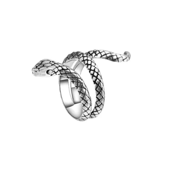 HOOUN 100Pcs Vintage Punk Adjustable Snake Rings Gothic Animal Jewelry Gift Wholesale-20Pcs Opp Bag-10