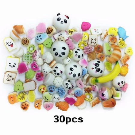 Plane Stress Reliever - Akoyovwerve 30PCS Squishy Soft Stress Reliever Toy Set for Kid Adult Artificial Bread Panda Slow Rebound Toy Children Christmas Gifts