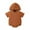 Brown, variant on Newborn Baby Boys Girls Solid Color Oversized Short Sleeve Adorable Hooded Jumpsuit Bodysuit Size 0 M-3 M