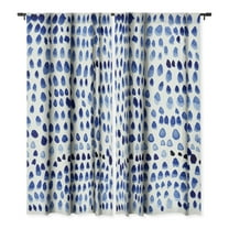 Society6 Irish Lehnhardt Painted Dots Blue Single Panel Room Darkening Window Curtain 50" x 120"