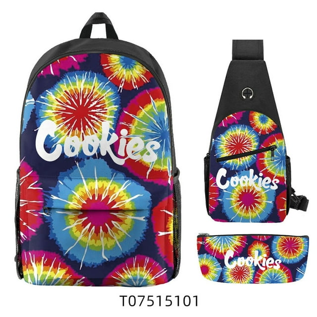 Juego de mochilas Cookies School de 3 piezas con bolsa de hombro y estuche para lápices