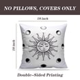 thumbnail image 2 of LALILO Throw Pillow Covers Vintage Elegant Work Moon Sun Night Sky Cushion Cover 18" x 18", 2 Pack, 2 of 6
