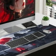 thumbnail image 3 of Black Mouse Pad Gaming Keyboard Pad 35.4 x 15.7 in Computer Mouse Pad Anime Gaming Mousepad, Expanded Architecture Cool Desk Pad, Japanese Red Moon Large MousePads Suitable for Home Office, 3 of 7
