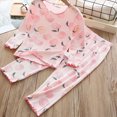 thumbnail image 2 of TOWED22 Toddler Boys Girls Sleepwear 2 Piece Pajamas Set Cotton Long Sleeve Crewneck Top and Pants Pjs Jammies Fall Winter 3 6 9 12 18 24 Months 2 3 4 5 6 7 8 9 Years(Red,7-8 Y), 2 of 7