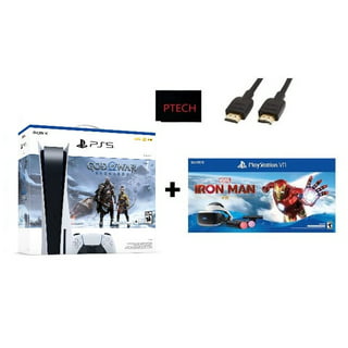 Sony Playstation VR Marvel's Iron Man Bundle, White: Playstation VR  Headset, Camera, 2 Move Motion Controllers, VR Digital Code for PS4 PS5