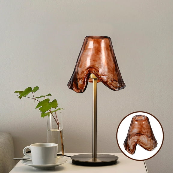 DRAFIDEEP Retro Glass Lampshade for Table Lamps, Cozy Atmosphere Lighting, Entryway Decor, 1 Piece Glass Lamp Shade