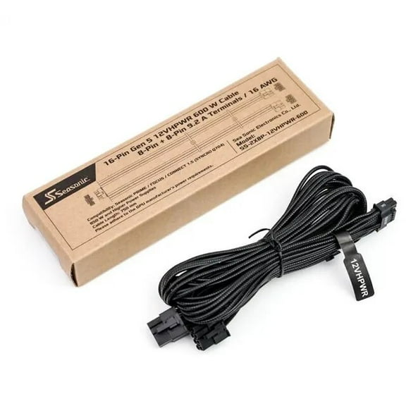 Seasonic 12VHPWR 8Pin To PCIE 5.0 GEN 5 12 4PIN 16Pin ATX3.0 Modular Power Supply Cable for Video Card For Focus Prime
