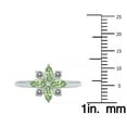 thumbnail image 4 of SZUL Women's 3/4 Carat TW Green Amethyst and Diamond Flower Ring in 10K White Gold, 4 of 6