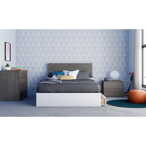 Nexera 4-Piece Bedroom Set With Bed Frame, Headboard, Nightstand & Dresser, Full