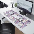 thumbnail image 2 of Long Mouse Pads for Desk,Bichon Dog Purple Florals Desk Mats on Top Of Desks, Desk Mouse Pad Extra Large with 3mm Non-Slip Base and Stitched Edge for Gaming,Office,Work,Home 31.5"x11.8", 2 of 6