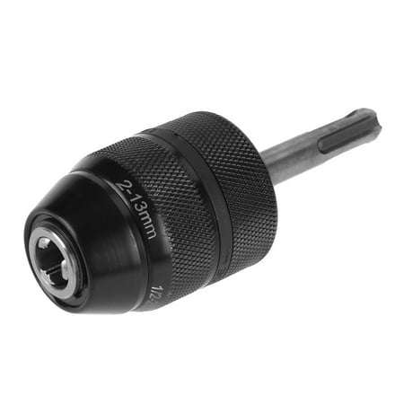 

CNMF SDS Chuck 2-13mm Capacity Metal Keyless Lathe Drill Chuck Converter With SDS Adapter Black