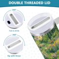 thumbnail image 3 of Yayeee 40oz Stainless Steel Tumbler with Straw and Handle Double-Wall Insulated Travel Water Bottle, Art Garden Scene, 3 of 8