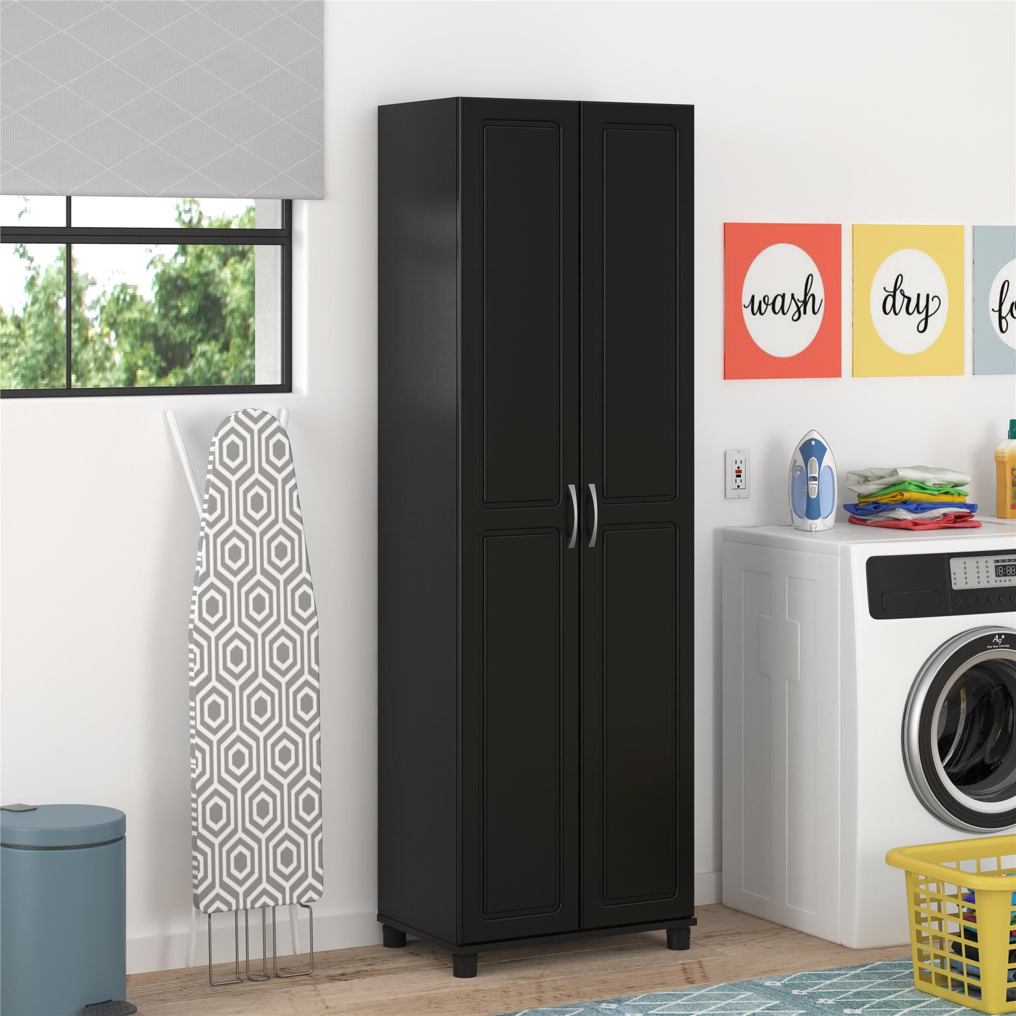 Systembuild Evolution Kendall 24" Utility Storage Cabinet, Black