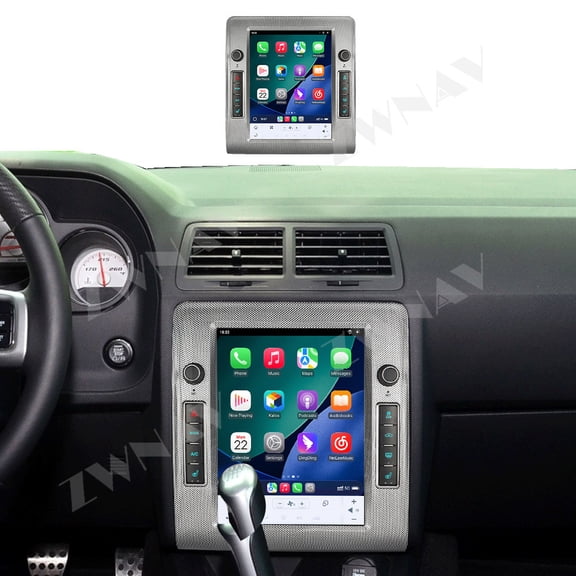 ZWNAV 10.4 inch Android 13 Car Radio CarPlay For Dodge Challenger 2008-2014 Touch Screen Multimedia Player GPS Navigation Head Unit BT