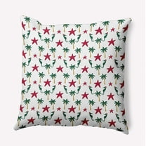20" x 20" Simply Daisy Christmas Beach Pattern Polyester Indoor/Outdoor Pillow, Christmas Pink Qty 1