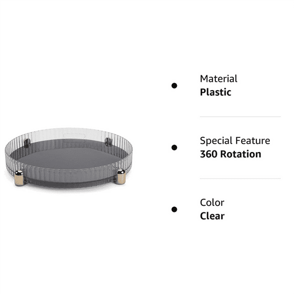 Makeup Perfume Organizer, Rotating Turntable Organizer for Cabinet, Bathroom Vanity Tray Organizer with Capacity B