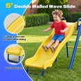 thumbnail image 5 of Metal Swing Sets for Backyard,Fashionsport Outfitters Heavy-Duty Outdoor Swing sets for Playground,Outside Toys with Saucer Swing,Glider,Wave Slide,Belt Swing ,Basketball Hoop for 7 Kids Aged 3-12, 5 of 11
