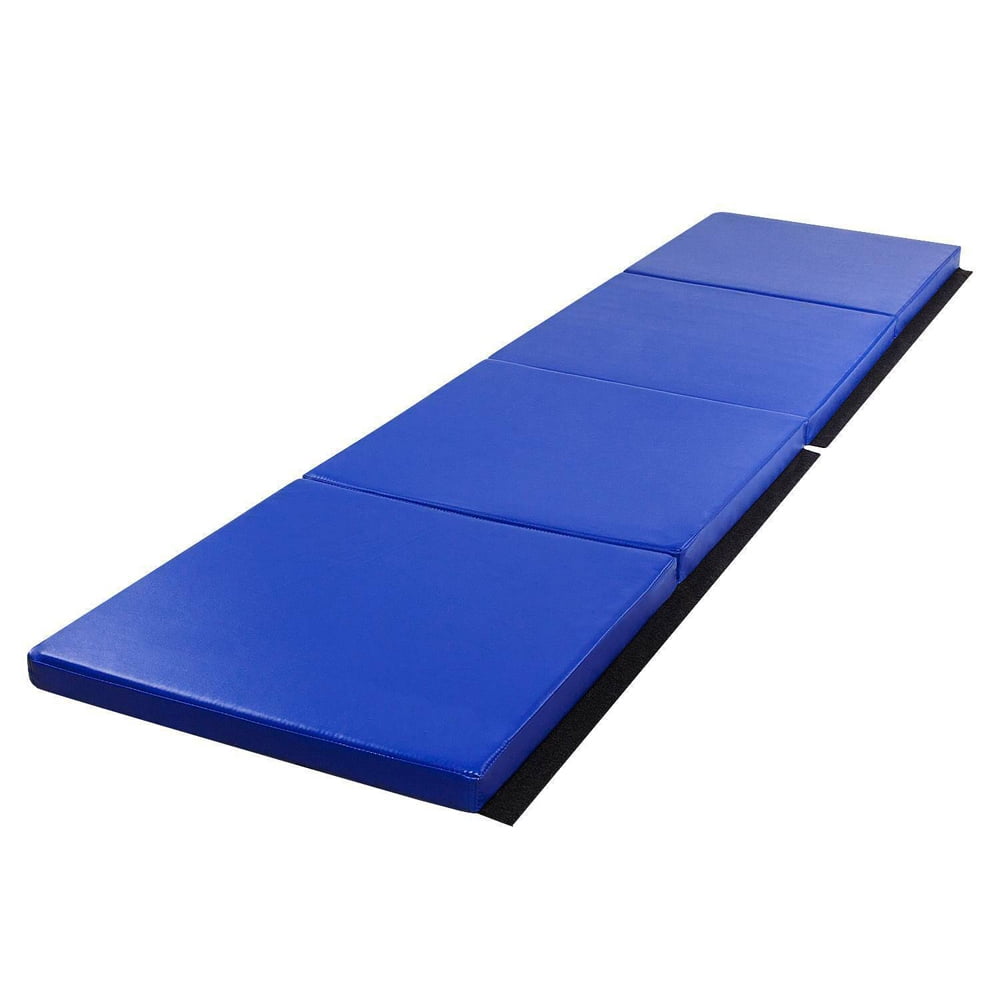 8FT Four Folding Gymnastics Yoga Floor Mats Gym Fitness Non Slip 5cm Thick Mat 
