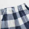 thumbnail image 4 of Hpapadks Womens Casual Pants Winter Warm Plaid Flannel Casual Elastic Waist Pajama Pant Womens Slacks Blue L, 4 of 6