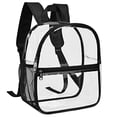 thumbnail image 3 of USPECLARE - Mochila transparente aprobada por el estadio 12 x 6 x 12, bolsa transparente a prueba de agua para conciertos, trabajo, eventos deportivos, Negro -, Small, 3 of 5
